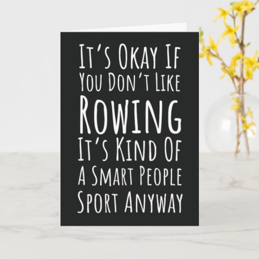 Niedliches Funny Rowing Cards Team Karte (Gelbe Blume)