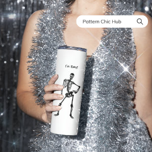 Niedliches Funny Skeleton Dance Halloween-Geschenk Thermosbecher