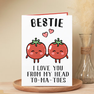 Niedliches Funny Tomato Pub Beste Freundin Glückwu Dankeskarte