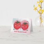 Niedliches Funny Tomato Pub Beste Freundin Glückwu Karte (Gelbe Blume)