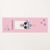 Niedliches Funny Unicorn Llamacorn Yogamatte (Vorderseite (Horizontal))