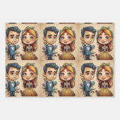 Niedliches Funny Wedple Geschenkpapier Set (Vorderseite 2)