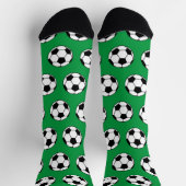 Niedliches Fußball-Ball-Green-Sport-Muster Socken (Oben)