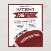 Niedliches Fußballspielbudget Geburtstagseinladung (Vorderseite)