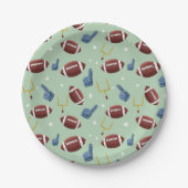 Niedliches Fußballsportmuster Pappteller (Vorderseite)