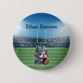 Niedliches Fußballstadion Button (Vorderseite)