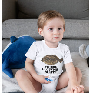 Niedliches Future Flounder Slayer Fishing Baby Shi Baby Strampler