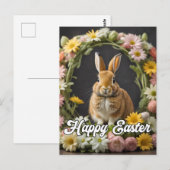 Niedliches Fuzzy Ostersonnengrabbit Postkarte (Vorne/Hinten)