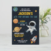 Niedliches Galaxy Rocket Party laden ein Einladung (Stehend Vorderseite)