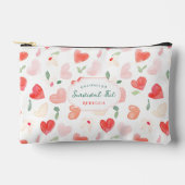 Niedliches Galentinisches Überlebenskit | Monogram Zubehörtasche (Vorderseite)