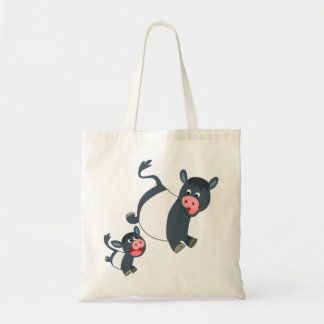 Niedliches Galloway Kuh & Calf Bag Tragetasche