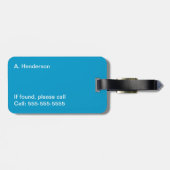 Niedliches Gänseblümchen-personalisierter Gepäckanhänger (Rückseite horizontal)