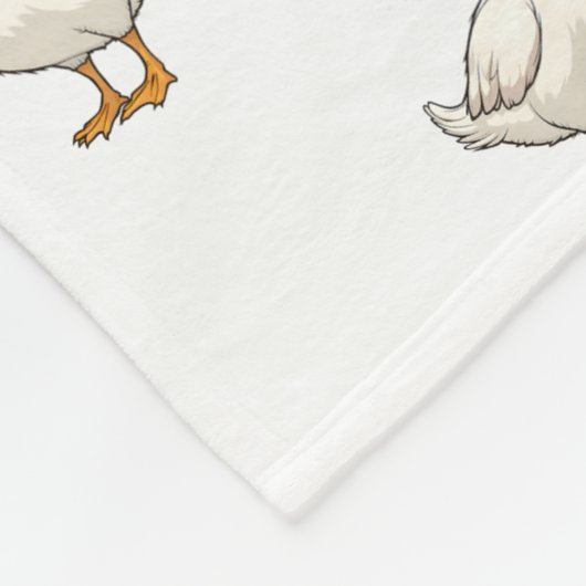 Niedliches Gänsemuster Fleecedecke (Ecke)