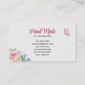 Niedliches Garn Knitternadeln Visitenkarte (Rückseite)