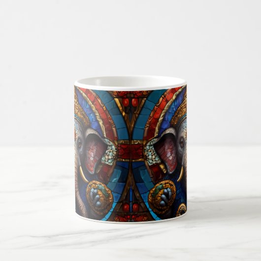 Niedliches Garnesh God Blue Mosaic-Hartglas Kaffeetasse (Mittel)