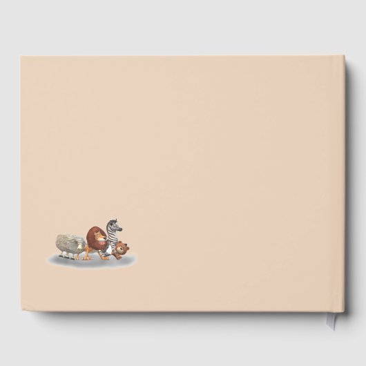 Niedliches Gästebuch mit ausgestopftem Tier (Rückseite)