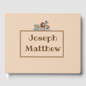 Niedliches Gästebuch mit ausgestopftem Tier (Vorderseite)