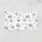 Niedliches Gebäck Konditorei Kaffee Shop QR Code Treuekarte (Rückseite)