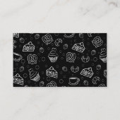 Niedliches Gebäck Konditorei Kaffee Shop QR Code Treuekarte (Rückseite)