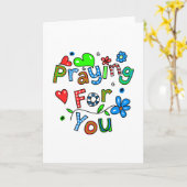 Niedliches Gebet für Sie Grußworte Karte (Gelbe Blume)