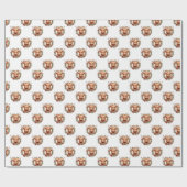 Niedliches Gebirgskuh- und Weihnachtsblumenmuster Geschenkpapier (Flach)