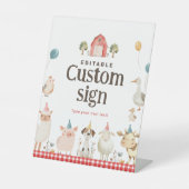 Niedliches Geburtsdatum Sockelschild (Vorderseite)