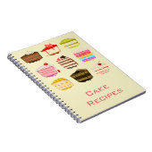 Niedliches Geburtstagskuchen-Kochbuch Notizblock (Rechte Seite)
