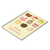 Niedliches Geburtstagskuchen-Kochbuch Notizblock (Linke Seite)