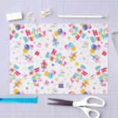 Niedliches Geburtstagsmuster Seidenpapier (Handwerk)