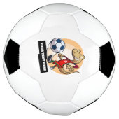 Niedliches Gecko Hinzufügen des Cartoon für den Te Fußball (Gedreht)