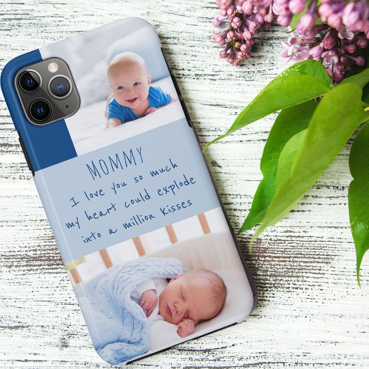 Niedliches Gedicht für Mama Baby Boy 2 Foto Case-Mate iPhone Hülle