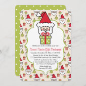 Niedliches Geheimnis Weihnachten Party Einladung (Vorne/Hinten)