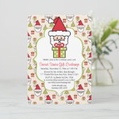 Niedliches Geheimnis Weihnachten Party Einladung (Stehend Vorderseite)