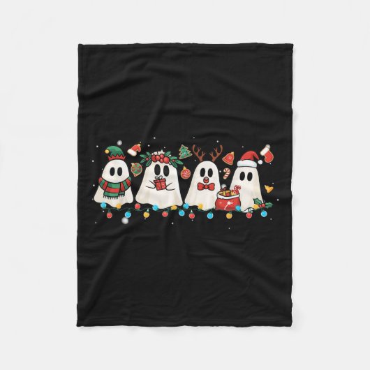 Niedliches Geist Lichter Tree Cake Frohe Weihnacht Fleecedecke (Vorderseite)