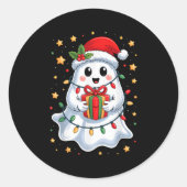 Niedliches Geist Lichter Tree Cake Frohe Weihnacht Runder Aufkleber (Vorderseite)