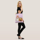 Niedliches Geist und Jack-O' Lantern Halloween Tasche (Am Model)