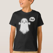 Niedliches Geist und Sprechblase Sprichwort Boo Ha T-Shirt (Vorderseite)