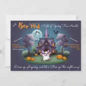 Niedliches Geisterkürbis Halloween-Party Einladung (Vorderseite)
