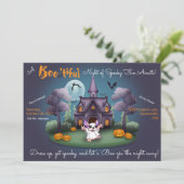 Niedliches Geisterkürbis Halloween-Party Einladung (Stehend Vorderseite)