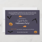 Niedliches Geisterkürbis Halloween-Party Einladung (Rückseite)