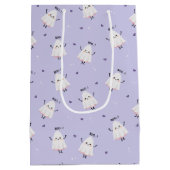 Niedliches Geistermuster mit "Boo"! Text zu Lavend Mittlere Geschenktüte (Rückseite)