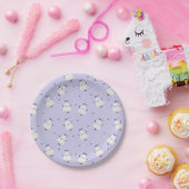 Niedliches Geistermuster mit "Boo"! Text zu Lavend Pappteller (Party)