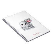 Niedliches Geisterromantisches Muster Notizblock (Rechte Seite)