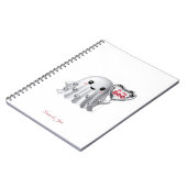 Niedliches Geisterromantisches Muster Notizblock (Linke Seite)