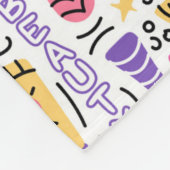 Niedliches Gekritzel-Maniküre-Muster Fleecedecke (Ecke)