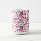 Niedliches Gekritzel-Maniküre-Muster Kaffeetasse (Mittel)