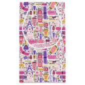 Niedliches Gekritzel-Maniküre-Muster Kleine Geschenktüte (Rückseite)