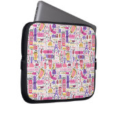 Niedliches Gekritzel-Maniküre-Muster Laptopschutzhülle (Vorne Rechts)