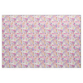 Niedliches Gekritzel-Maniküre-Muster Stoff (Fat Quarter (45,7 x 55,9 cm))