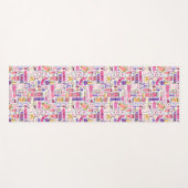 Niedliches Gekritzel-Maniküre-Muster Yogamatte (Vorderseite (Horizontal))